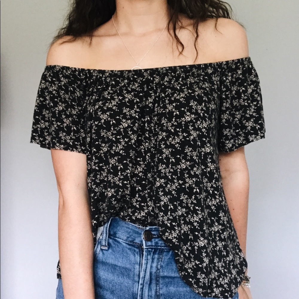 Floral off-the-shoulder top